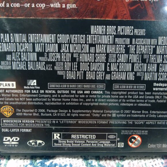 THE DEPARTED SCORSESE MOVIE DVD LEONARDO DICAPRIO/MATT DAMON/JACK NICHOLSON '07 - Picture 4 of 6